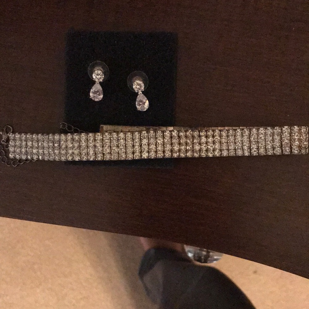 Earrings and necklace